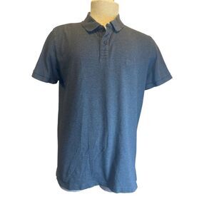 Boss Polo Shirt For Men Regular Fit 3/4 Buttons Sz XL Logo Tee Cotton Gray